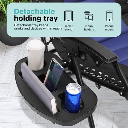 Zero Gravity Recliner Chair - Ultimate Comfort Foldable Blue