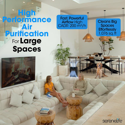 High-Performance Air Purifier With Sleep Mode Automatic Mode And Filter Replacement Reminder For Bedrooms Offices And Living Rooms (Black)