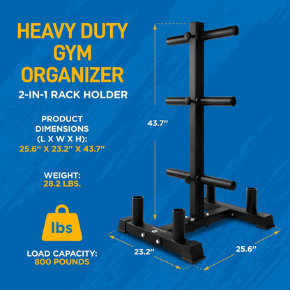 Olympic Weight Rack 800lb Capacity Steel Scratch-Resistant Frame