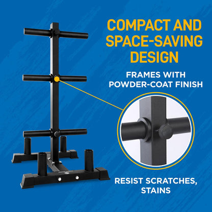 Olympic Weight Rack 800lb Capacity Steel Scratch-Resistant Frame