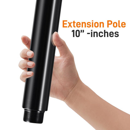10’’ Professional Spinning Dancing Pole - Portable & Removable Stripper Fitness Pole Great For Training & Exercise (Black Surface)