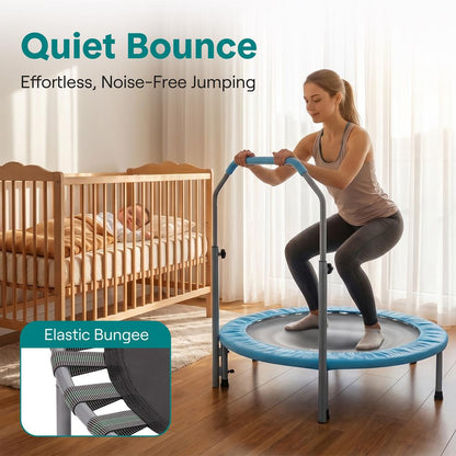 40 Foldable Trampoline Weight Loss Adjustable Handle Sky Blue