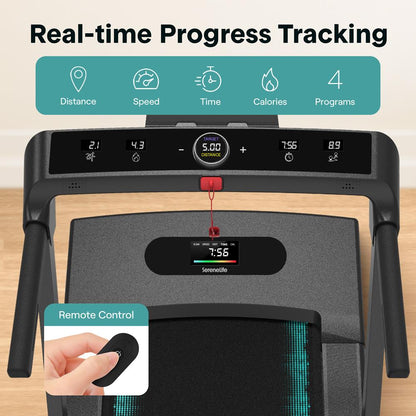 Walking Pad Treadmill Space-Saving 2.5HP LED Display 265lbs Capacity