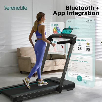 Walking Pad Treadmill Space-Saving 2.5HP LED Display 265lbs Capacity