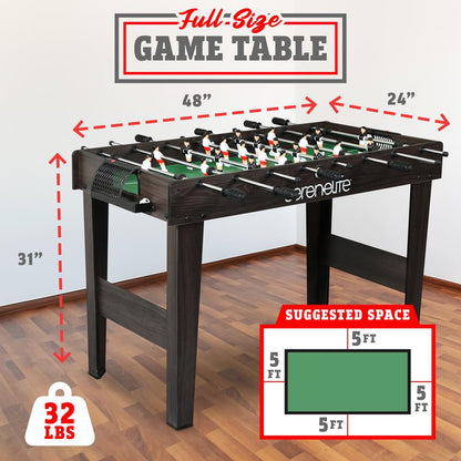 Mesa de Futbolín de Competición 48 Varillas de Acero Duraderas
