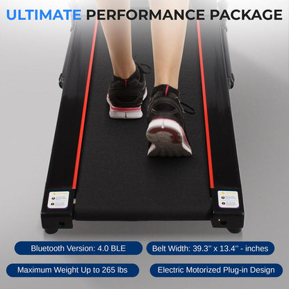 Electric Folding Treadmill Compact Design Bluetooth 12 Modes