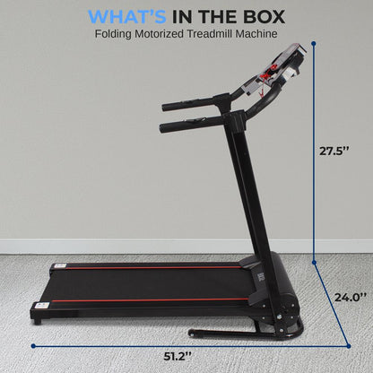 Electric Folding Treadmill Compact Design Bluetooth 12 Modes