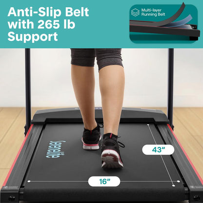 Serenelife Foldable Treadmill With 3.5 Hp Motor Led Display Bluetooth Music Connectivity App Integration High-Performance Cushioning System And Automatic Incline Adjustment