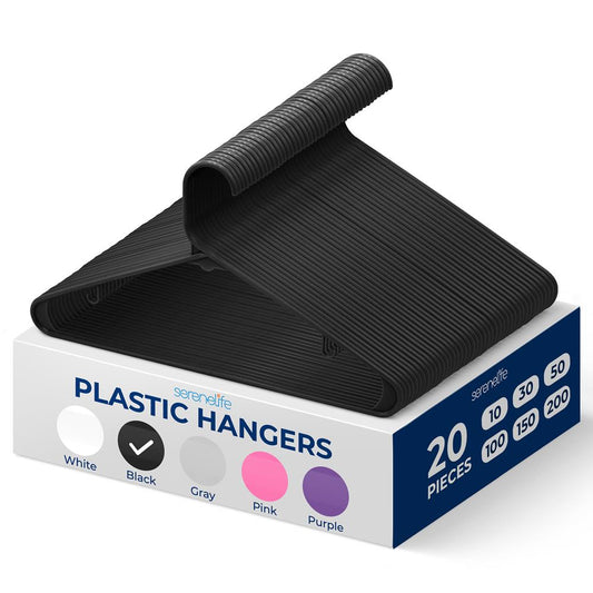 Perchas de plástico antideslizantes - SLHPLBLK20