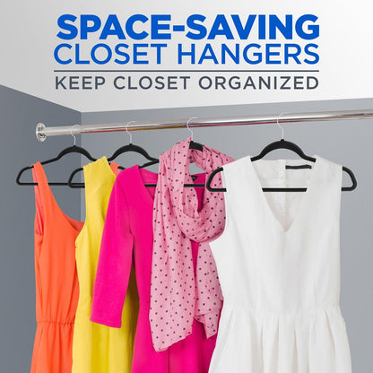 20 Pack Velvet Hangers - Non-Slip Space-Saving 360¬8 Swivel Hook