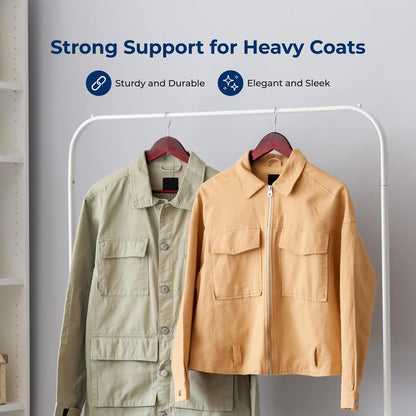30 Pack Wooden Coat Hangers - Durable Space-Saving 360° Swivel Hook