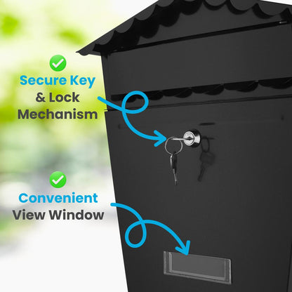 Wall Mount Locking Mailbox