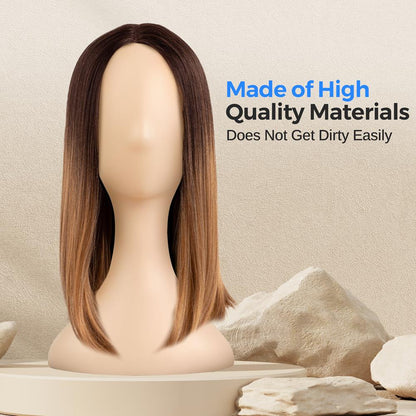 Mannequin Head for Wig Styling Smooth Surface Durable Plastic Skin Tone