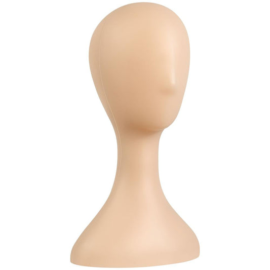 Mannequin Head for Wig Styling Smooth Surface Durable Plastic Skin Tone