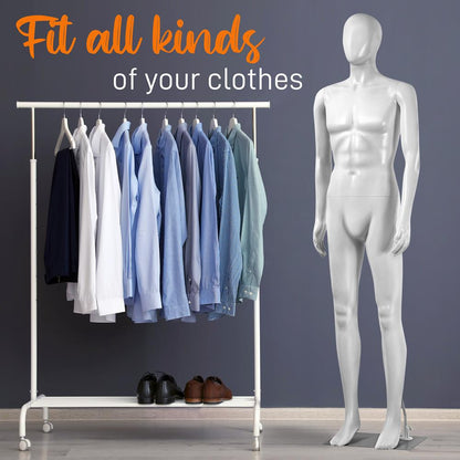 Maniquí Masculino Cuerpo Completo Soporte Extremidades Ajustables Base de Metal Duradera