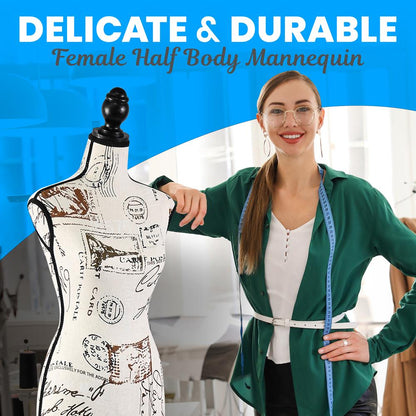 Female Torso Mannequin Display - Adjustable Stand Durable Easy Assembly