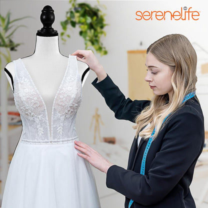 Female Dress Form Mannequin Adjustable Height Foam Torso White