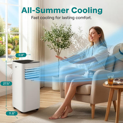 Aire Acondicionado Portátil 8000 BTU Enfriamiento Eficiente Blanco