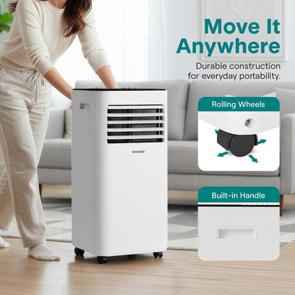 Aire Acondicionado Portátil 8000 BTU Enfriamiento Eficiente Blanco