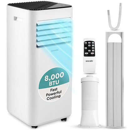 Aire Acondicionado Portátil 8000 BTU Enfriamiento Eficiente Blanco