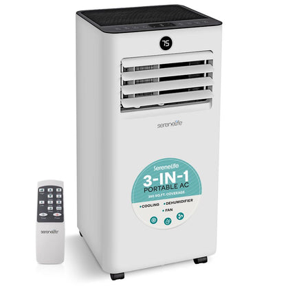 Portable Air Conditioner 8000 BTU Efficient Cooling with Window Kit White