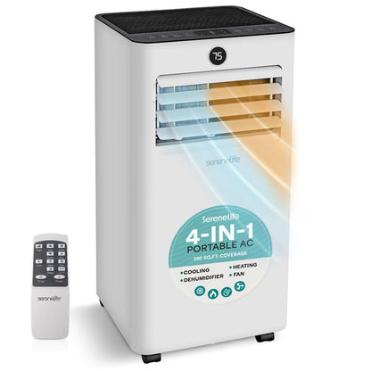 Portable AC & Heater 10000 BTU Efficient Cooling Remote Gray