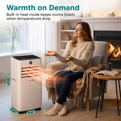 Portable AC & Heater 8000 BTU WiFi 300 Sq. Ft. Coverage White
