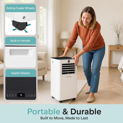 Portable AC & Heater 8000 BTU WiFi 300 Sq. Ft. Coverage White