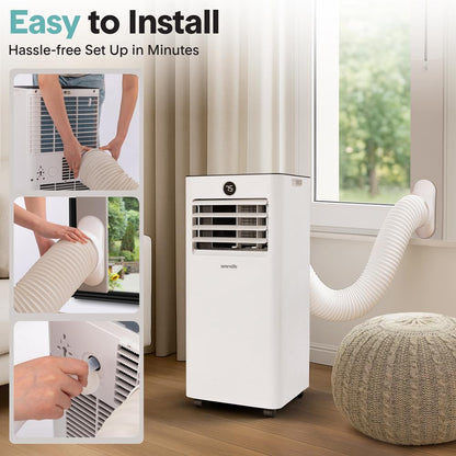 Portable AC & Heater 8000 BTU WiFi 300 Sq. Ft. Coverage White