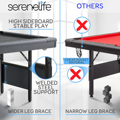 Portable Pool Table - SLPLTB76BK