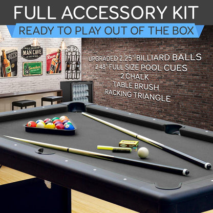 Portable Pool Table - SLPLTB76BK