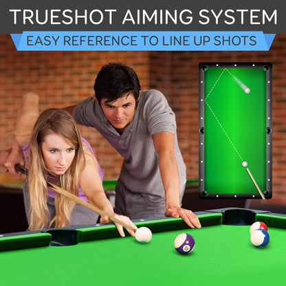 6-Ft Folding Pool Table Space-Saving Durable Surface Portable Design