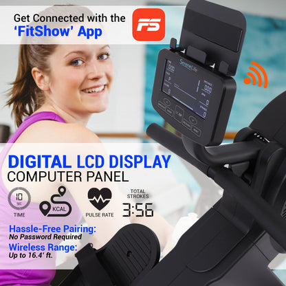 Smart Rowing Machine 16-Level Magnetic Resistance Bluetooth Folding