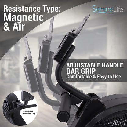 Smart Rowing Machine 16-Level Magnetic Resistance Bluetooth Folding
