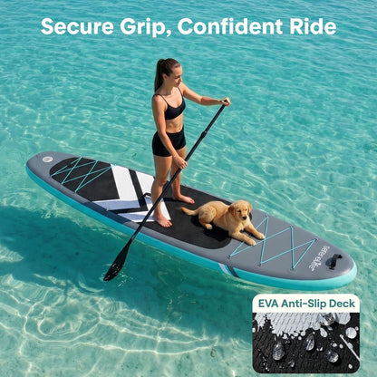 Tabla de Paddle Surf Hinchable Diseño Estable Cubierta Antideslizante Azul