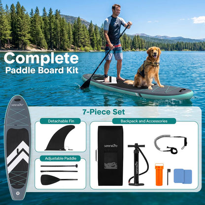 Tabla de Paddle Surf Hinchable Diseño Estable Cubierta Antideslizante Azul
