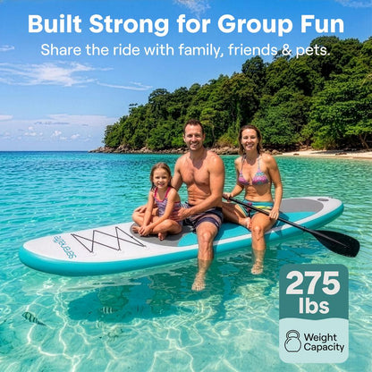 Inflatable Paddle Board Stable Design Non-Slip EVA Deck Pad Blue