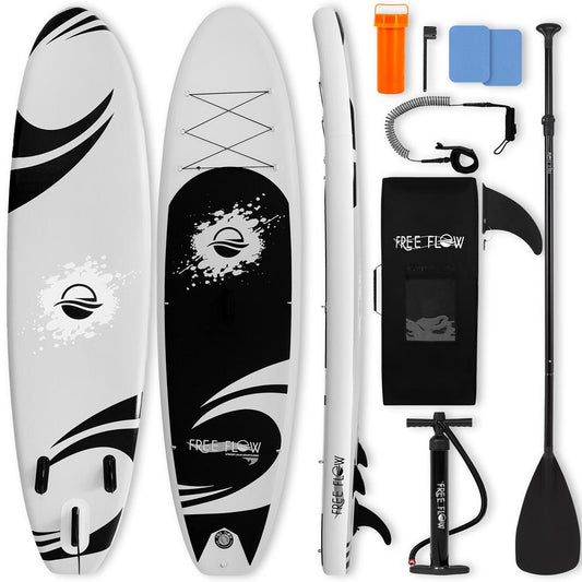 Inflatable Paddle Board Stable Design Non-Slip EVA Deck Pad Black