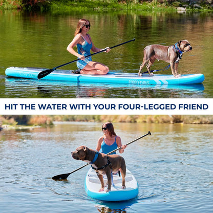 116 Tabla de Paddle Surf Hinchable - Estable, apta para mascotas, cubierta de EVA antideslizante, capacidad 220 kg