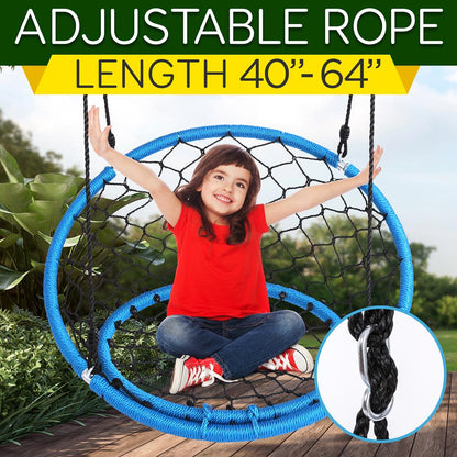 Hanging Netted Seat Swing - Relaxing Fun - UV Resistant - 35.5 Diameter