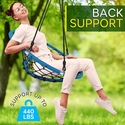 Hanging Netted Seat Swing - Relaxing Fun - UV Resistant - 35.5 Diameter