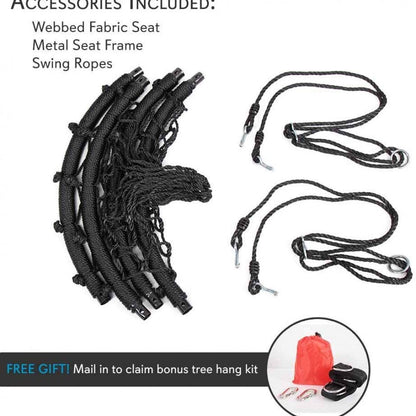 Columpio redondo de araña 270 kg de capacidad impermeable 101,6 cm de diámetro azul