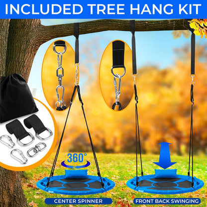 Saucer Swing 40 for Kids Waterproof Padded Frame Blue